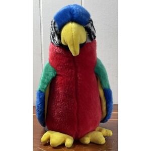 Ty Beanie Baby Parrot Plush Toy 1999 Macaw‎ Bird Stuffed Animal artsy fun bright